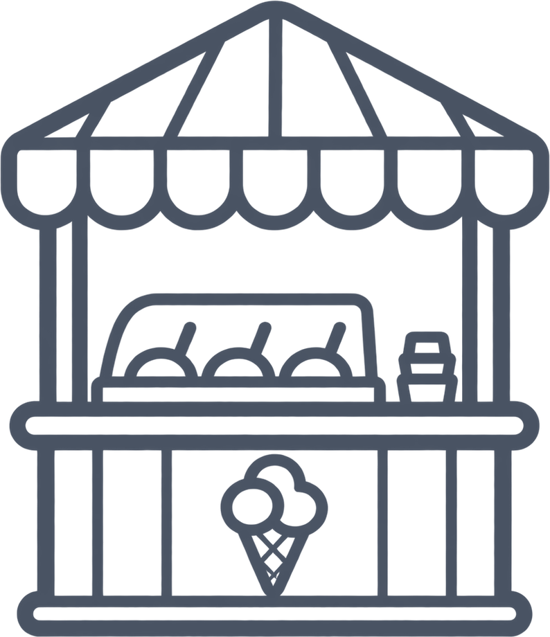 Chiosco gelato – icona lineare